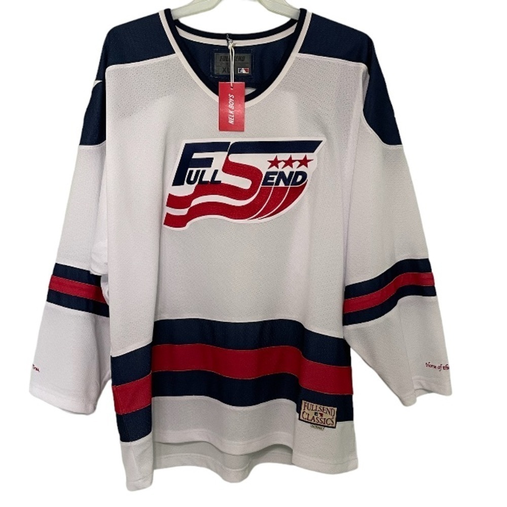 Brand new Nelk Boys Full Send Hockey Jersey  size XL excellent condition w/ tags